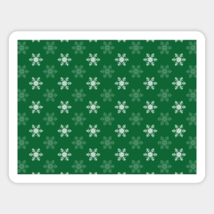 Snowflake Pattern | Green and White | Magnet